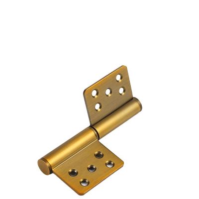 China 201 Stainless Steel Easy Installation Door Hinge Yellow Bronze Flag Hinge Easy Installation For Door for sale