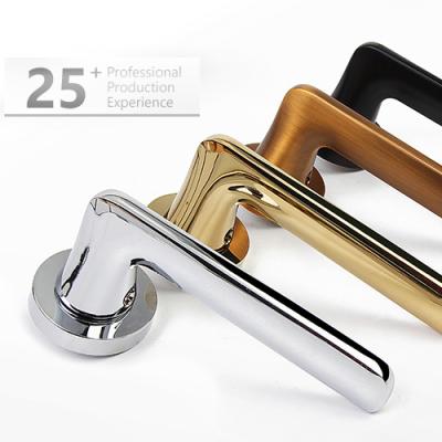 China Foshan Modern High Quality Factory Door Handle Lever Zinc Alloy Square Door Lock For Apartment Entrance Door for sale