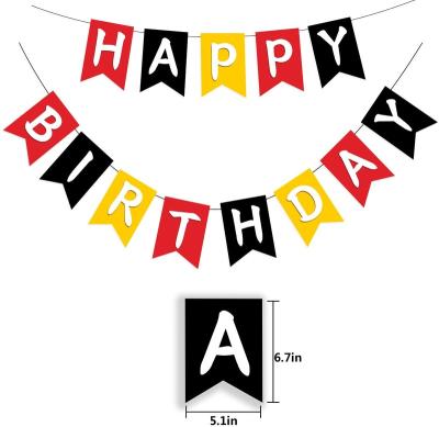 China Hanging Colorful Happy Birthday Felt Banner Bunting for sale