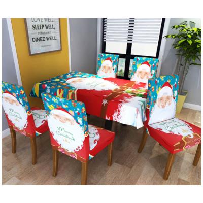 China Rectangle Merry Christmas Decoration Modern High Quality Custom Tablecloth for sale