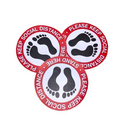 China UV Resistant Social Distancing Signs 5/10 Pack, Please Keep Your Distance Floor Sticker PVC Decal for sale