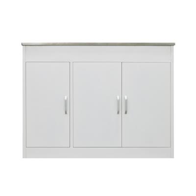 China Knock Down Kitchen Metal Filing Cabinet Stainless Steel Basin Door Cabinet en venta