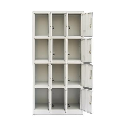 China Cold Rolled Cheap Steel 12 Doors Wardrobe Locker Modern Design Gym University Use China Steel Factory Wholesale en venta