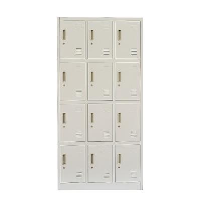 China 12 Door Metal Steel Locker Customized Wardrobe Design Cold Rolled Gym New Use School For Sale China Factory Cheap Steel Locker en venta