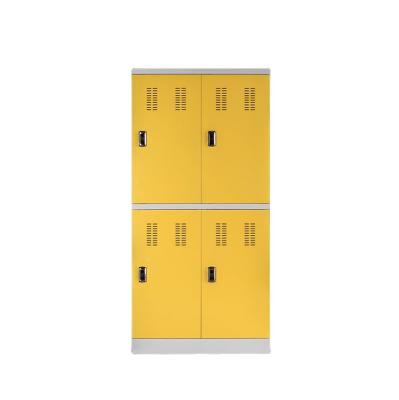 China Modern High Quality Steel Gymnastic Steel Wardrobes Storage Cabinet Furniture Electronic Combination Lock Electronic Combination Wardrobe Children's Yellow Kitchen en venta