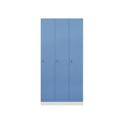 China Knock Down 3 Door Electronic Password Locking Locker And Staff Locker en venta