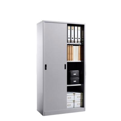 China Commercial Office Furniture Fire Proof Balcony Iron Straw Storage Cabinet with 4 Adjustable Shelves and Sliding Door for sale