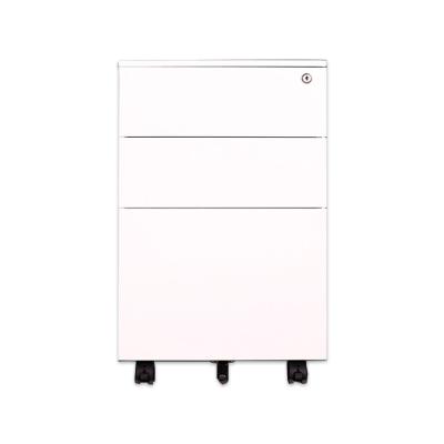 China Welded Moving Structure Office Furniture Storage 3 Drawer Cabinet Pedestal Mobile Filing Cabinet for sale