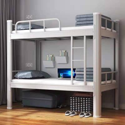 China Asian Wholesale Black Flat Pack School Furniture Metal Bunk Bed Frame for sale