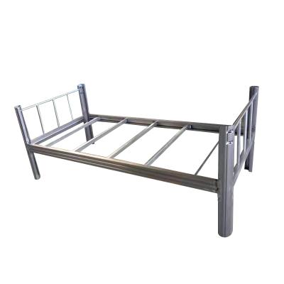 China Steel Single Bed (Size) CKD Adjustable Iron Structure Flat Pack One Person Metal Bunk Bed Frame for sale