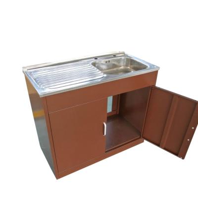 China Industrial Sideboard Made In China Steel Laundry Cabinet With Stainless Steel Basin for sale