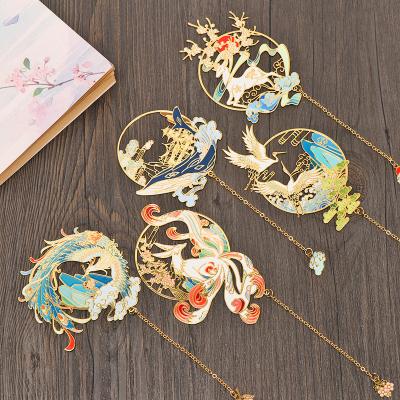 China Retro China Chinese style brass tassel book clip metal paginations pendant mark for student Gift for sale