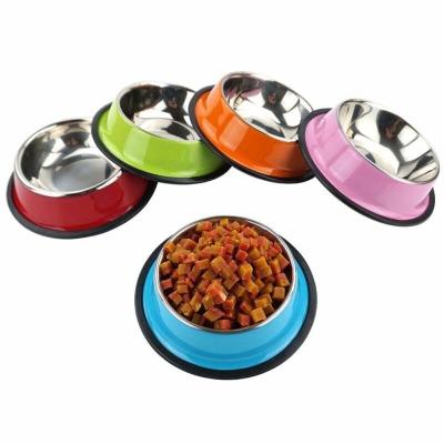 China Automatic Stainless Steel Food Water Bowl Dog Supplies Cat Bowls Pet Feeder Set for sale