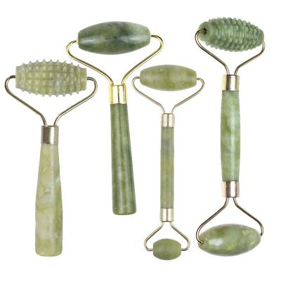 China Guasha Jade Roller Massager Anti-puffiness Face Microniddle Detergent Facial Scraper Facial Skin Care Tools Natural Roller Massager for sale