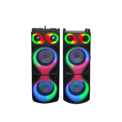 China Mini New Design Pair 4 PCS 12 Inch Party Audio LED Speaker DJ Colorful Light TWS Speaker With Wireless BT Bluetooth FM USB TF SD for sale