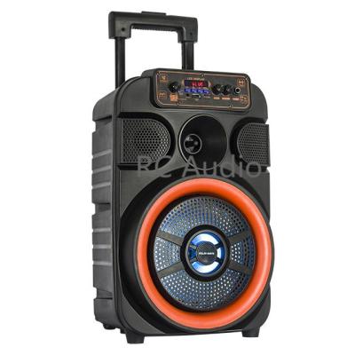 China PORTABLE cheap price factory high power portable speaker cart and wheels karaoke party audio box for sale