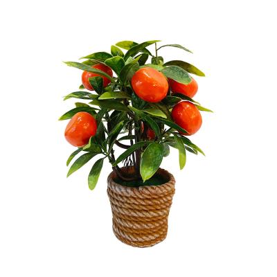 China Natural touch new design products wholesale indoor home decorative bonsai tree wedding supplies artificial simulated orange tree green plant for sale