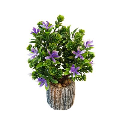 China Eco-friendly Colorful Artificial Plants With Pot Simulation Mini Bonsai Potted Placed Green Plants Table Decoration For Home Decor for sale