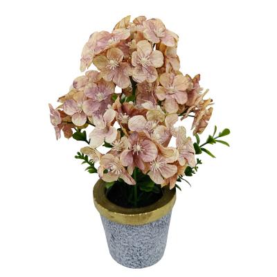 China Custom Wedding Eco-friendly Processing Decoration Simulation Hydrangea Garden Decoration Hydrangea Bonsai DIY Artificial Crafts for sale