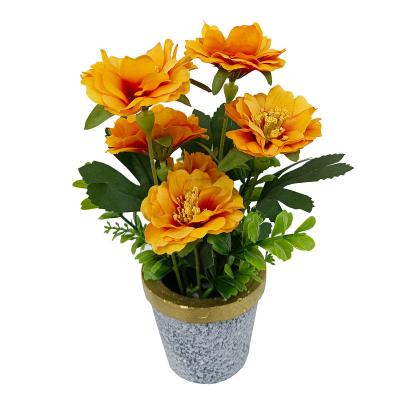 China Wedding Decorative Home Flowers Artificial Flower Pots and Planters Preserved Flower and Plant Home Decoration Ornaments Christmas Decorations for sale