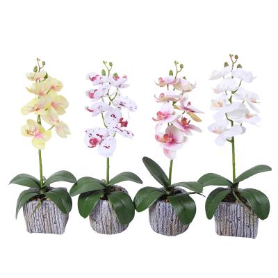 China Fashional Artificial Flower Plant Simulation Phalaenopsis Bonsai Table Furniture Decoration China Factory Direct Pots for Indoor Decor Plants for sale