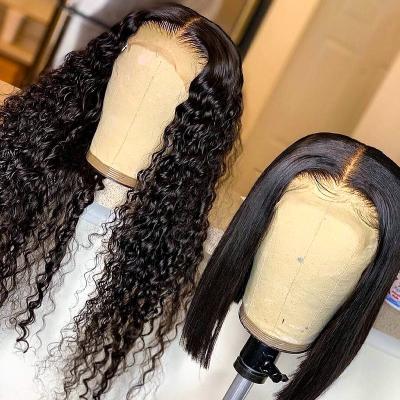 China 1B/613 Colored Bob Wigs Deep Part Swiss Hair 150% Blonde Body Wave Ombre Lace Front Human Hair Wig Straight Remy Lace Wig 150% Blonde for sale