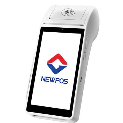 China NEW9210 Android 7.0 POS terminal with thermal printer emv pci nfc pos system all in one machine newpos handler 184mm(L)*84mm(W)*64mm(H) for sale