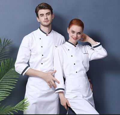 China restaurant & Kitchen Uniform Waiter Long and Short Sleeve Restaurant Bar Chef Uniform Cloth Designs Chef Uniform for sale