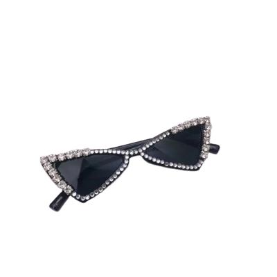 China Retro Triangle Diamond Sunglasses Cat Eye Small Frame Women Anti UV400 Luxury Stylish Ladies Wholesale for sale