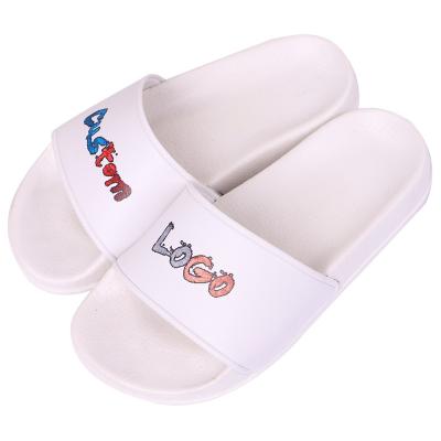 China 2021 Slides Shoes Sandal Lightweight Black PVC, Custom Logo Slippers Men Plain Blank Slide Sandal, Custom Logo Slide Sandal Slippers for sale