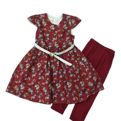 China 2020 summer children's clothing wholesale breathable cherry print full cotton beach short sleeve dress for girls for sale