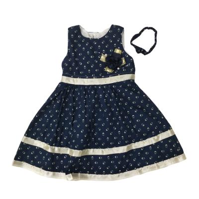 China Casual Baby Kids Girls Cotton Summer Breathable Sundress Dress For Children Clothing Floral Clothes for sale