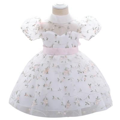 China 2021 new European and American children's first children's dress little bridesmaid's birthday princess dress washable wedding dresses for sale