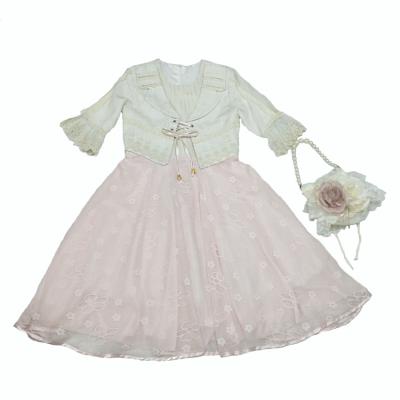 China Wholesale Breathable Babies Dress Floral Lace Tulle Party Princess Dress Kids Girl Sleeveless White Children for sale