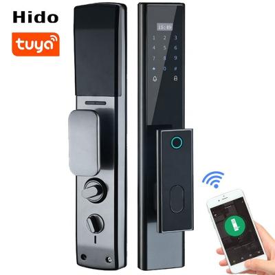 China Hido Fingerprint Lock Biometric Password Automatic Tuya APP Wifi Control Door Handle Lock Smart for sale