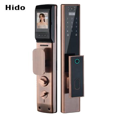 China Hido Fingerprint Smart Cam Lock Security Video Doorbell Camera Digital Keyless Door Lock for sale