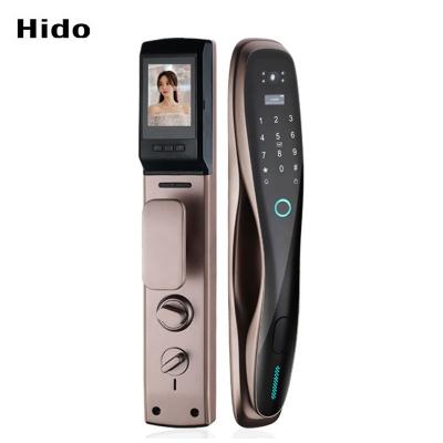 China Hido Camera Door Bell Lock Biometric Fingerprint Cam Peephole Password Keyless Digital Door Lock for sale