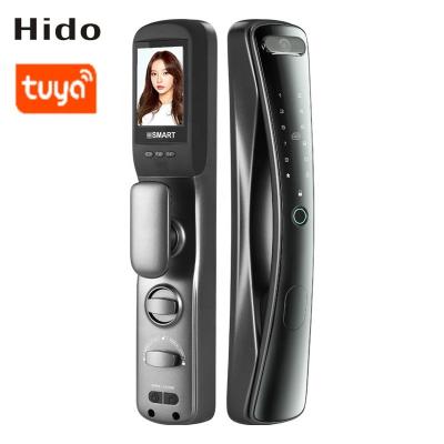 China Hido Tuya Keyless Camera Door Lock Fingerprint Smart Cam Lock WIFI Password Door Lock Digital for sale