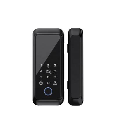 China Normal Glass Sliding Lock Smart Keyless Door Lock with Biometric Fingerprint Unlock for sale