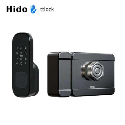 China Hido Keyless Rim Lock Password Security BLE TT Lock APP Smart Digital Lock Door for sale