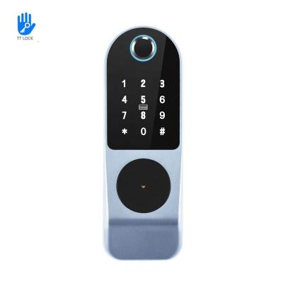 China Hido Keyless Rim Lock Biometric Fingerprint Waterproof BLE ttlock APP Digital Door Lock for sale