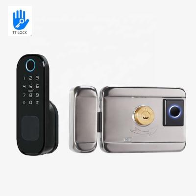 China Hido Biometric Door Rim TT Lock Double Side Fingerprint Digital Keyless Lock for Home Office for sale