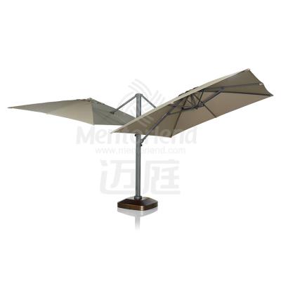 China Newest modern design good quality folding umbrella cancun umbrella double cover outdoor umbrella for outdoor patio for sale