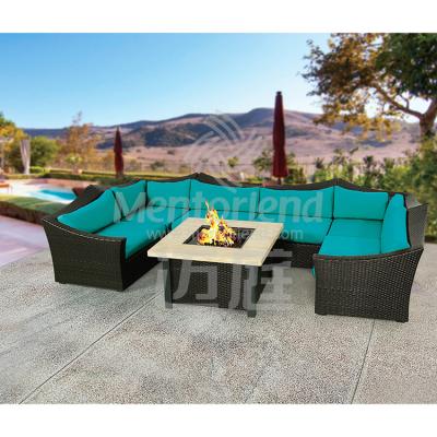 China Modern Economical Design Furniture Garden Outdoor Sofa 7pcs Sofa Set Koln U Converstaion Set for sale