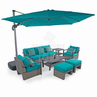 China Modern Professional Manufacture Furniture Garden Outdoor Sofa Set Furniture Malang 7pcs Conversation Set Sofa Without Umbrella for sale