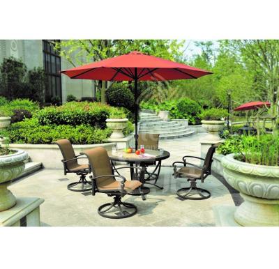 China High Quality Modern Toronto 5pcs Modern Outdoor Round Garden Furniture Round Dining Set for sale