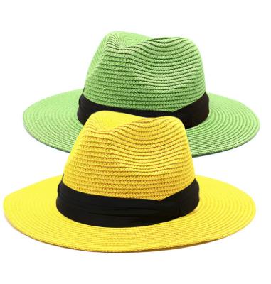 China Daily Life Customized Wholesale Women Summer Beach Cheap Plain Straw Beach Hat Panama Hat for sale