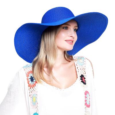 China Plush Pattern Fashion Wide Overflow Straw Hats Foldable Travel Women Large Straw Hats Lightweight Breathable Soft for sale