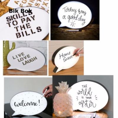 China Eco-Friendly Light Led Speech Bubble Message Table - Decor, Parties, Events, Office, Storing Stuffer for sale