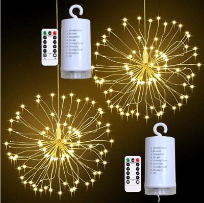 China 100 LED Micro Dandelion String Starburst Fairy Lights Fairy Lights Copper Shape LED Fireworks String Lights Bunch for sale